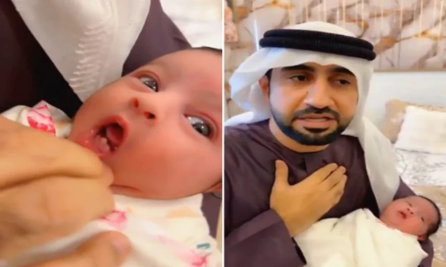 6 دن کی بچی کے دانت کیسے نکل آئے ؟ پوری دنیا حیران