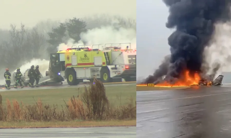 امریکا میں طیارہ گر کر تباہ؛ 7 افراد ہلاک