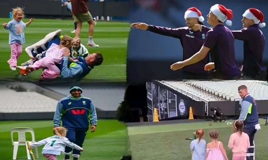 میلبرن کرکٹ گراؤنڈ کرسمس کے رنگوں میں رنگ گیا