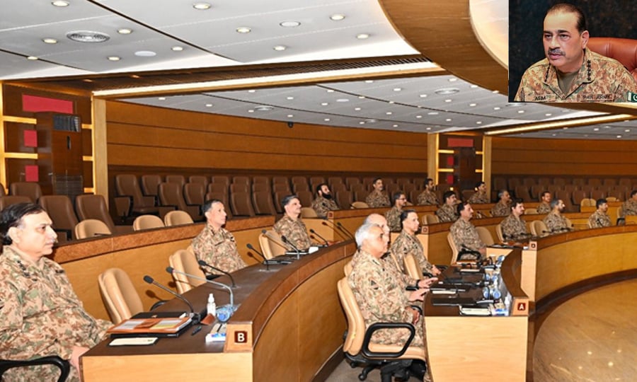 کور کمانڈرز کانفرنس؛ دہشت گردی، جرائم اور سیاسی مفادات کے درمیان گٹھ جوڑ یکسر مسترد