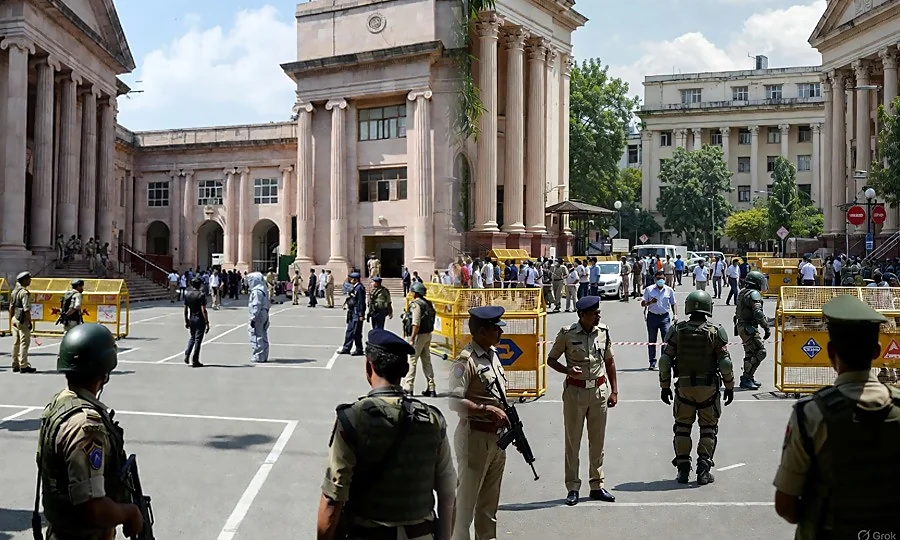 بھارتی گجرات میں عدالتوں میں بم کی افواہوں سے ہلچل مچ گئی، کارروائیاں روک دی گئیں