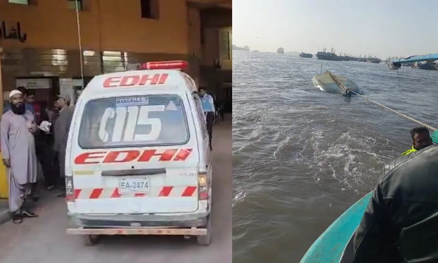 منوڑہ میں ڈوبنے والے تمام 4 ماہی گیروں کی لاشیں مل گئیں