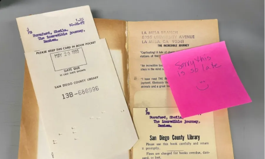 لائبریری کو 46 سال قبل لی گئی کتاب واپس