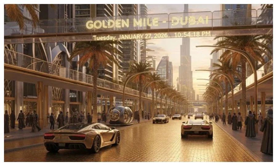 دنیا کی پہلی گولڈ اسٹریٹ ، دبئی میں حیران کن منصوبے کا اعلان