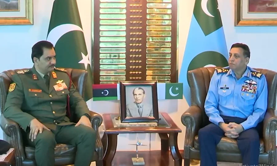 لیبیا کی مسلح افواج کے نائب سربراہ کا ائیر ہیڈکوارٹرز اسلام آباد کا دورہ