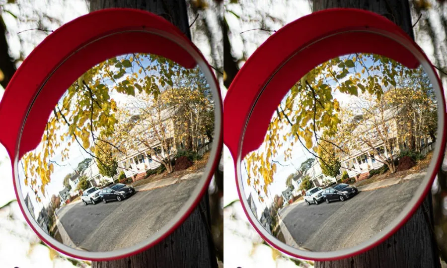 خاتون نے فینگ شوئی کیلئے ٹریفک مرر کی پوزیشن بدل کر کئی گاڑیوں کو خطرے میں ڈال دیا