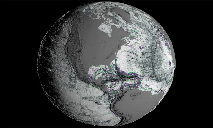 ناسا نے خلا سے زمین کی سمندری تہہ کا حیران کن نقشہ تیار کرلیا