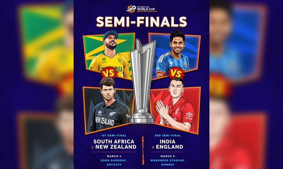 ٹی ٹوئنٹی ورلڈ کپ سیمی فائنلز کے میچ آفیشلز کا اعلان