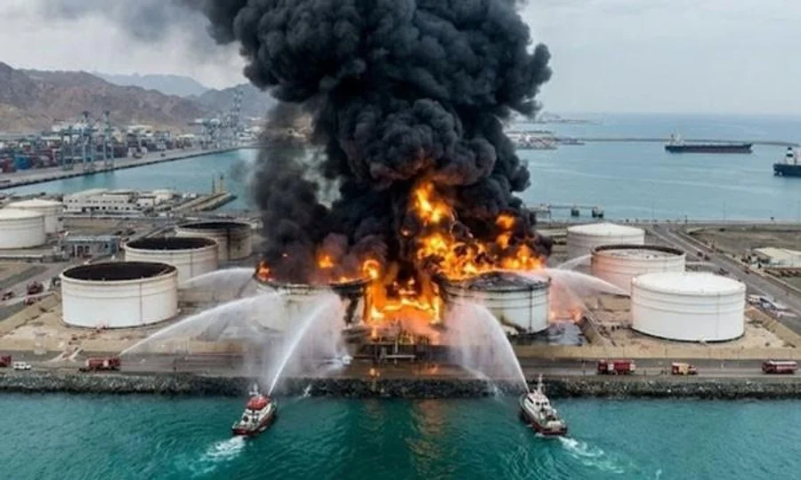 ایران کا یو اے ای پر پھر ڈرون حملہ، فجیرہ کی پٹرولیم تنصیبات میں آگ لگ گئی