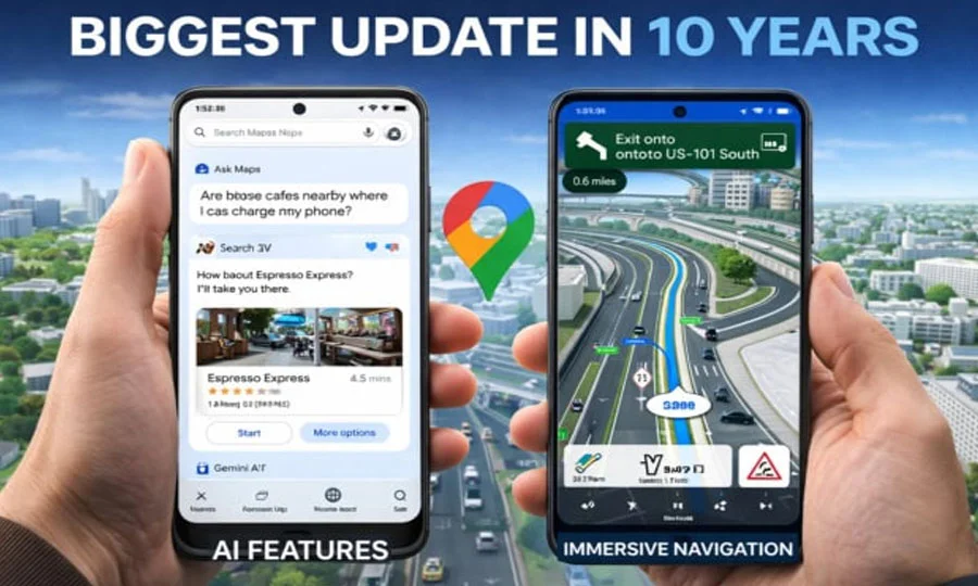 گوگل میپ کی 10 سالوں میں سب سے بڑی اپڈیٹ سامنے آگئی