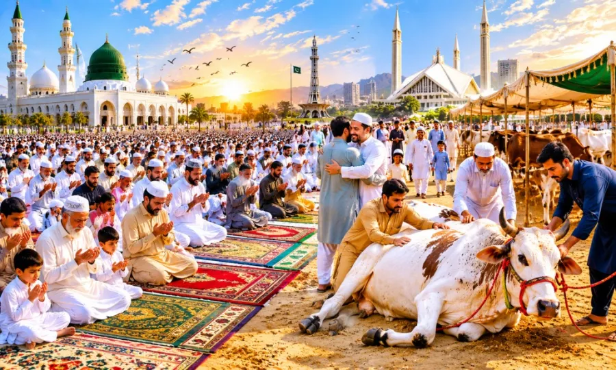 Eid-ul-Adha gatherings across the world, including Pakistan; Sacrifices continue in line with the Sunnah of Abraham