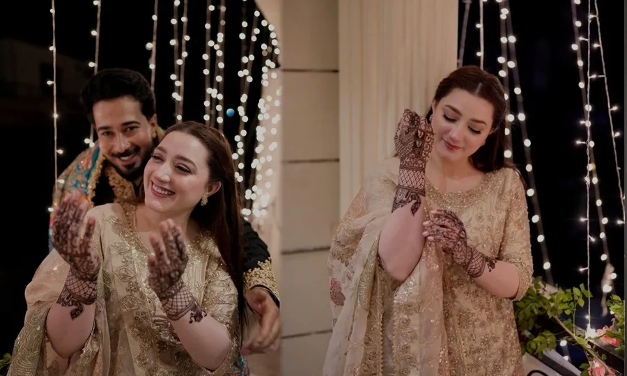 Momina Iqbal's mehndi pictures and videos have gone viral on social media.
