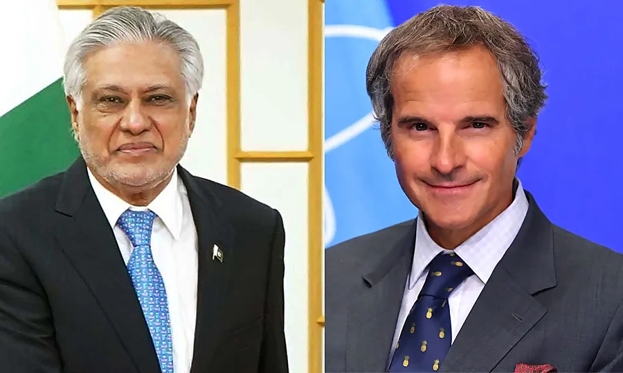 اسحاق ڈار اور آئی اے ای اے سربراہ کا اہم رابطہ، خطے کی صورتحال اور مذاکراتی عمل پر گفتگو