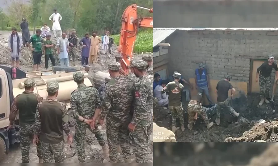 اپر چترال، سیلابی پانی میں پھنسے شہریوں کے ریسکیو کے لیے پاک فوج میدان میں آ گئی
