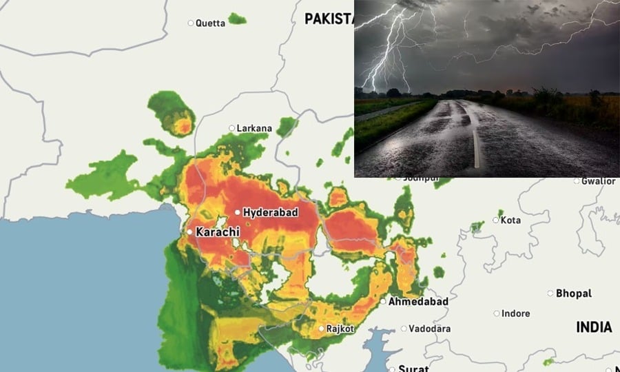 کراچی میں آج رات گرج چمک اور تیز آندھی کے ساتھ بارش کا امکان