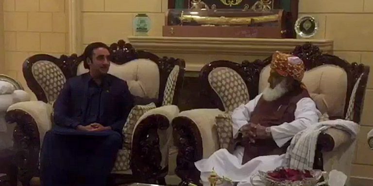 Bilawal Bhutto Zardari meets Moulana Fazalur Rehman