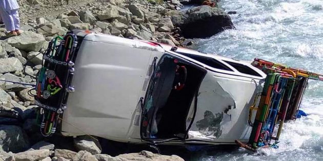 24 dead, 2 injured as passenger bus falls into ravine in Kohistan