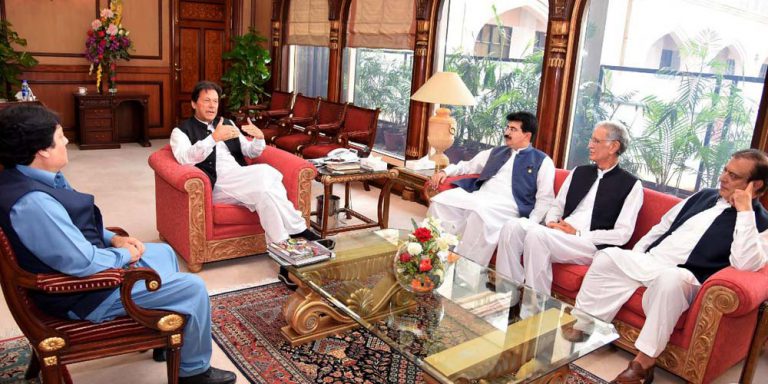 PM Imran Khan meets Sadiq Sanjrani