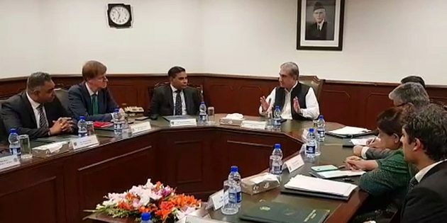 Shah Mahmood Meets Uk Parliamentary delegation