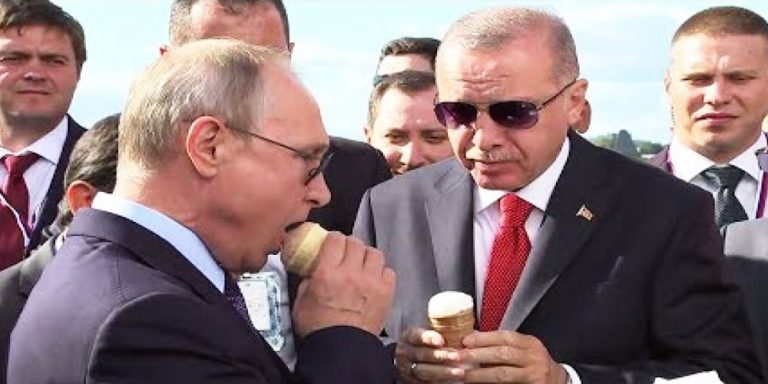 Putin treats Erdogan to Russian Ice Cream, video gone viral