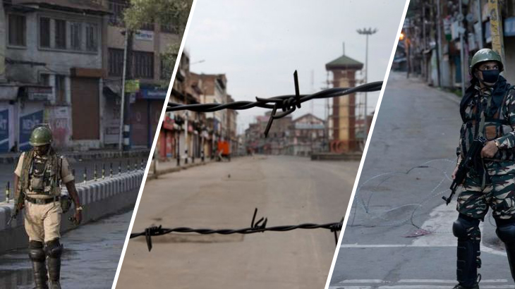 curfew in Indian occupied Kashmir