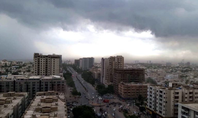 Karachi receives heavy rainfall today