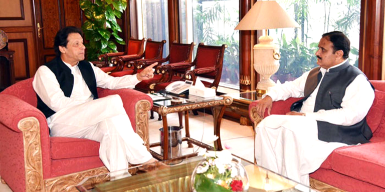 PM Imran meets CM Punjab Usman Buzdar