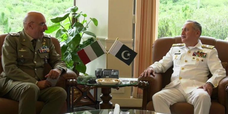 Italian Secretary General Defense meets Naval Chief at Islamabad