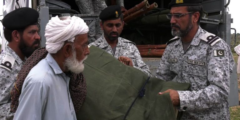 Pakistan Navy distributes relief goods among quake victims in Azad Kashmir