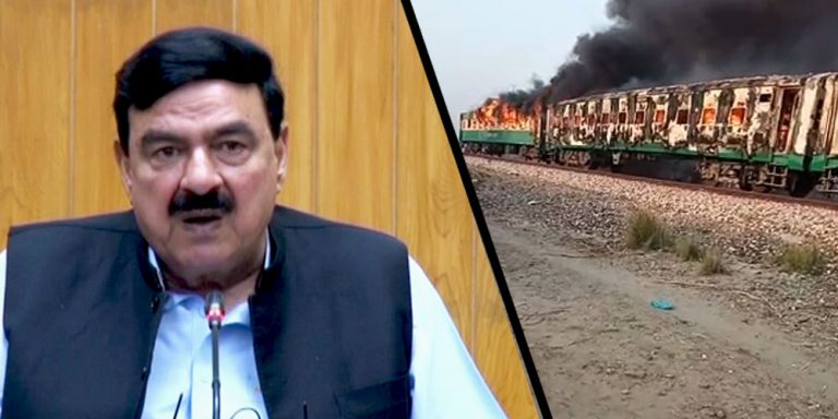 Sheikh Rasheed announces financial aid for Tezgam train victims