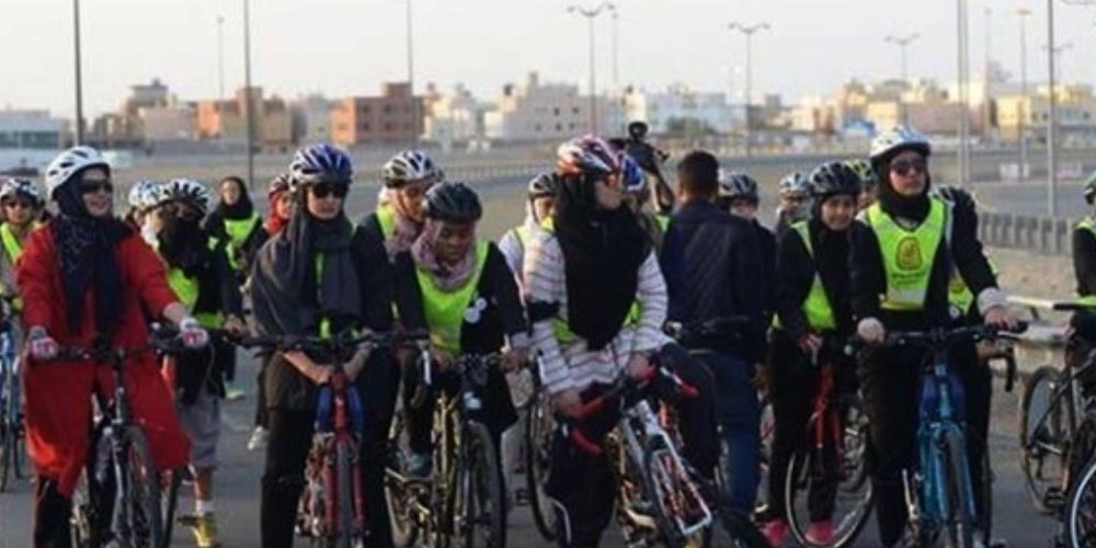 women's bicycle race in Saudi Arabia