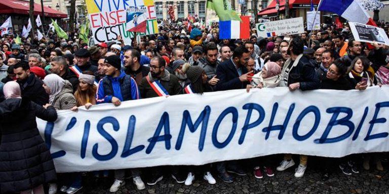 Thousands protest against Islamophobia in France