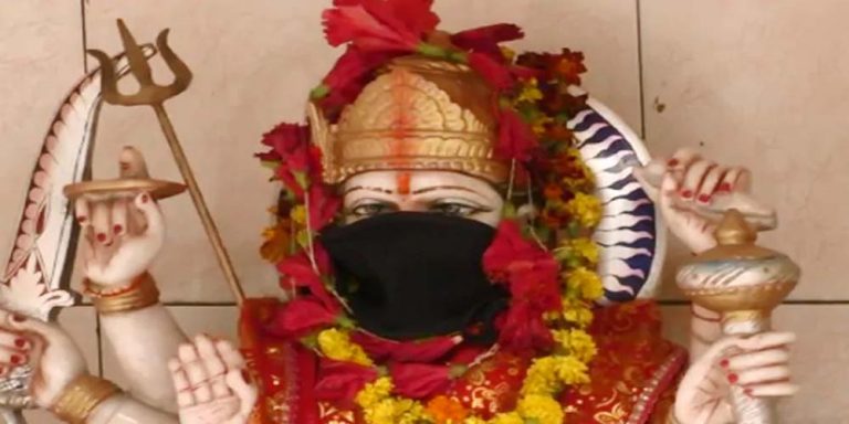 Varanasi deities grab masks as weapon against air pollution