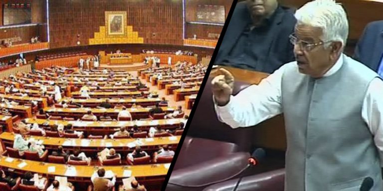 Khawaja Asif addresses National Assembly session