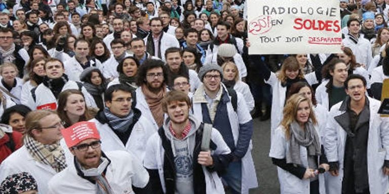 Doctors, nurses held protests in France to save public hospitals
