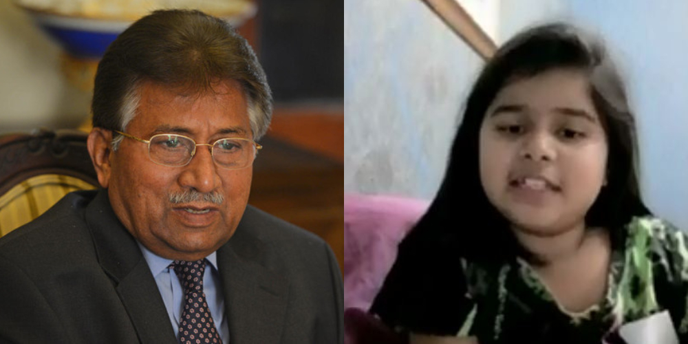 This Cute little girl demands justice for her Musharraf Uncle