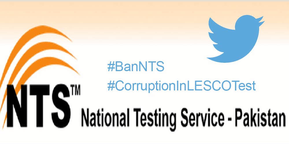 Corruption in LESCO Test, #BanNTS trends on twitter