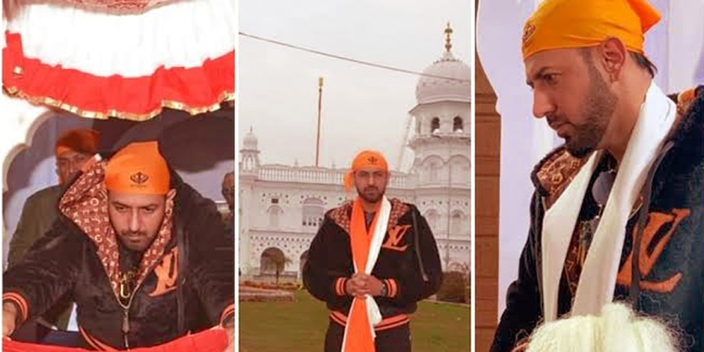 Indian singer Gippy Grewal pays homage at Gurdwara Nankana Sahib