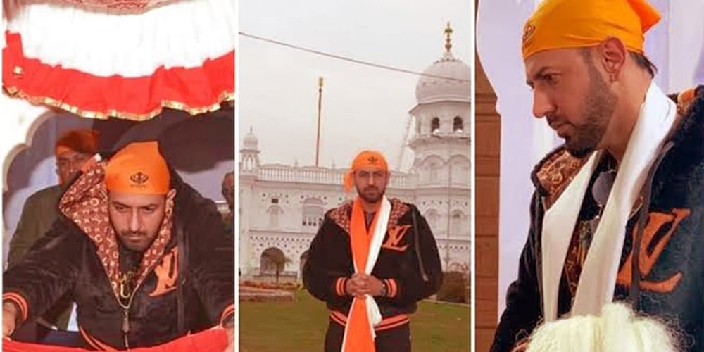 Indian singer Gippy Grewal pays homage at Gurdwara Nankana Sahib