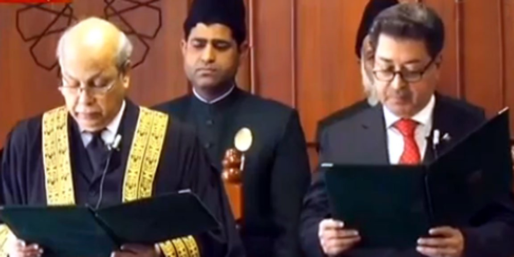 Sikandar Sultan Raja takes oath as CEC