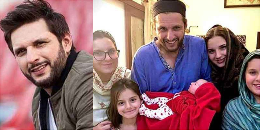 Shahid Afridi following letter ‘A’ names her fifth baby girl ‘Arwa’