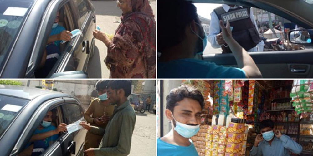 Coronavirus: Amrat Lal of Karachi distributes masks free of cost