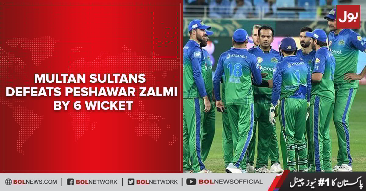 Multan Sultans defeats Peshawar Zalmi by 6 wicket