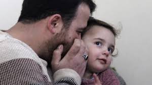 Syrian father and daughter