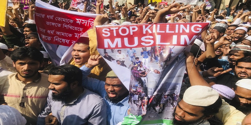 Delhi Riots-Bangladeshi Muslims protest against Indian government