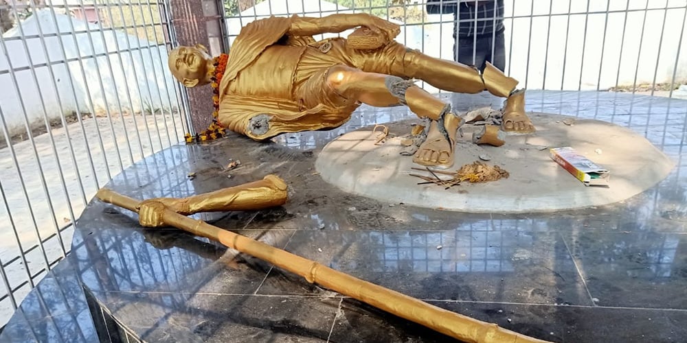 Gandhi's statue found vandalized in Jharkhand, India