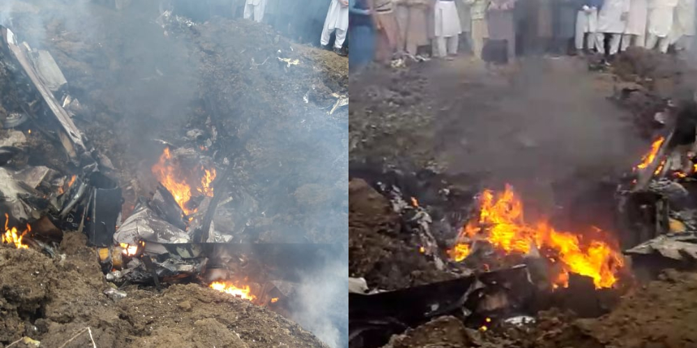 Training aircraft pf Pakistan Air Force crashes in Mardan during routine flight