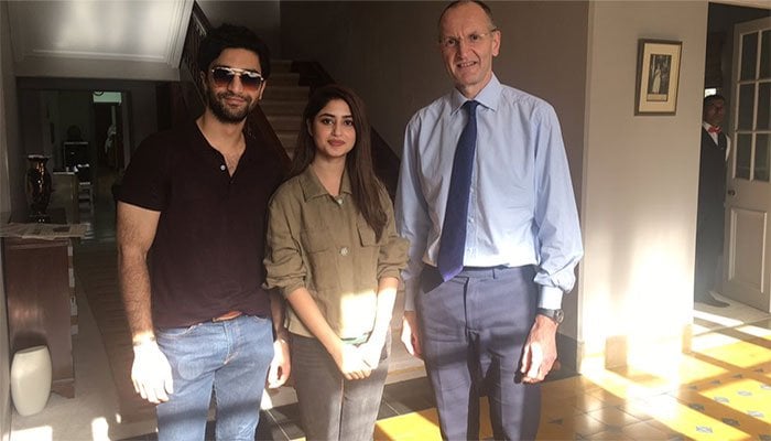 Sajal Ali and Ahad Mir invite British diplomat