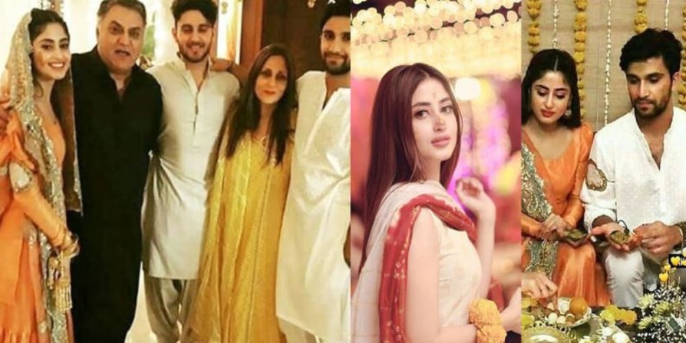 Sajal Ali, Ahad Raza Mir Mayyon Ceremony Best Clicks