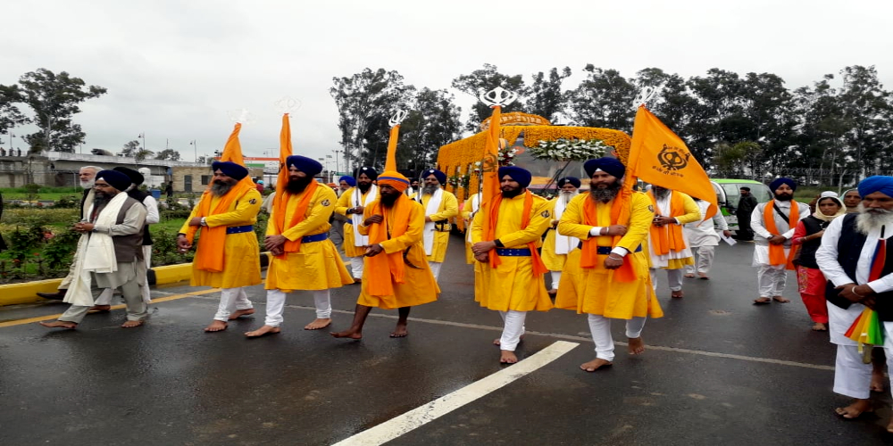 Sikh Pilgrims arrives Kartarpur Darbar Sahib to celebrate Nagar Kirtan